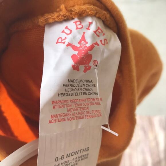 Rubie's Monkey Costume NEW 0-6 mo Brown Yellow - Picture 5 of 7